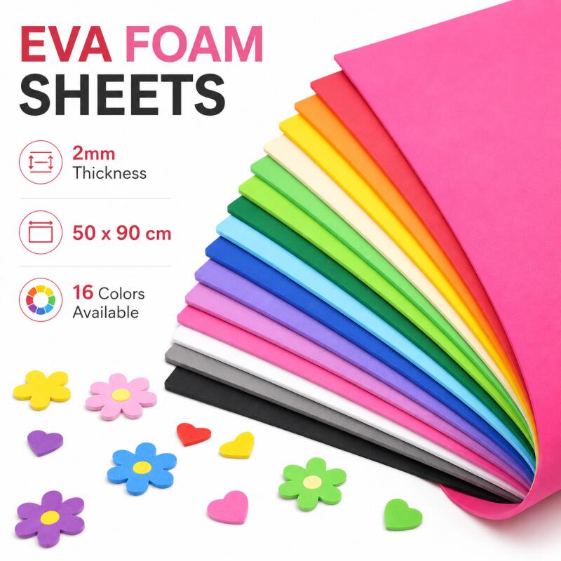 Cosplay Props Eva Foam - 2 sztuki arkuszy pianki EVA, kolorowa,