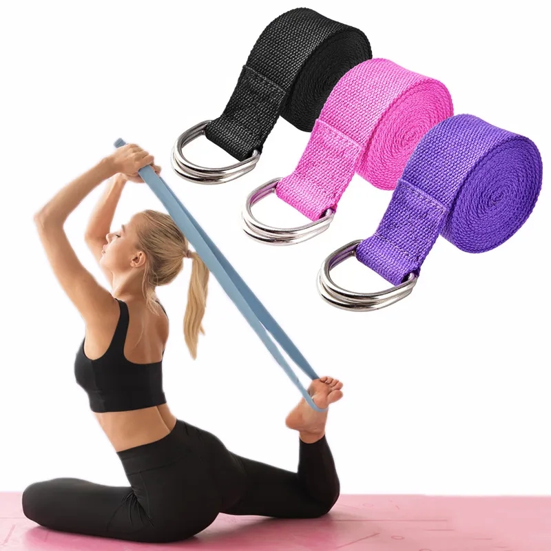 D Ring Strap - 183*3.8cm pasek do jogi bawełniany pas