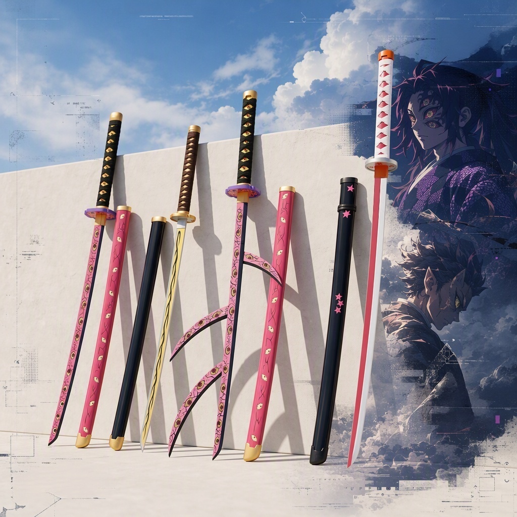 Cosplay Prop Dagger - 40-calowy miecz Demon Slayer Agatsuma Zenitsu,